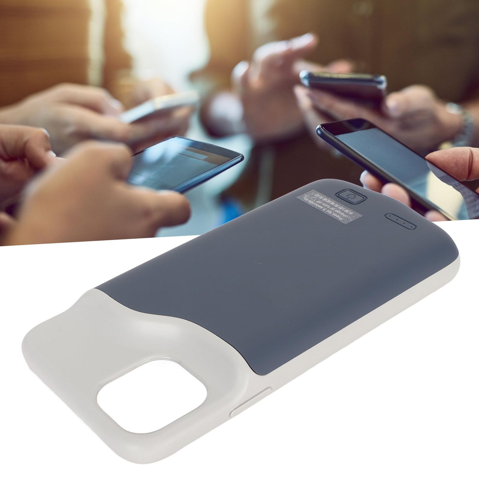 Custodia Batteria per Telefono IOS 11 Pro , Custodia di Ricarica Sottile da 6000mAh Batteria per Telefono IOS 11, Cover Protettiva di Ricarica Estesa da 6,5 ​​Pollici (Blu)