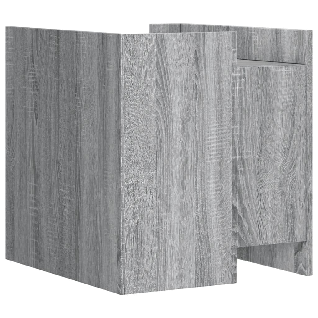Fengshui Stolik nocny materiał drewnopochodny szary Sonoma 45 x 50 x 50 cm