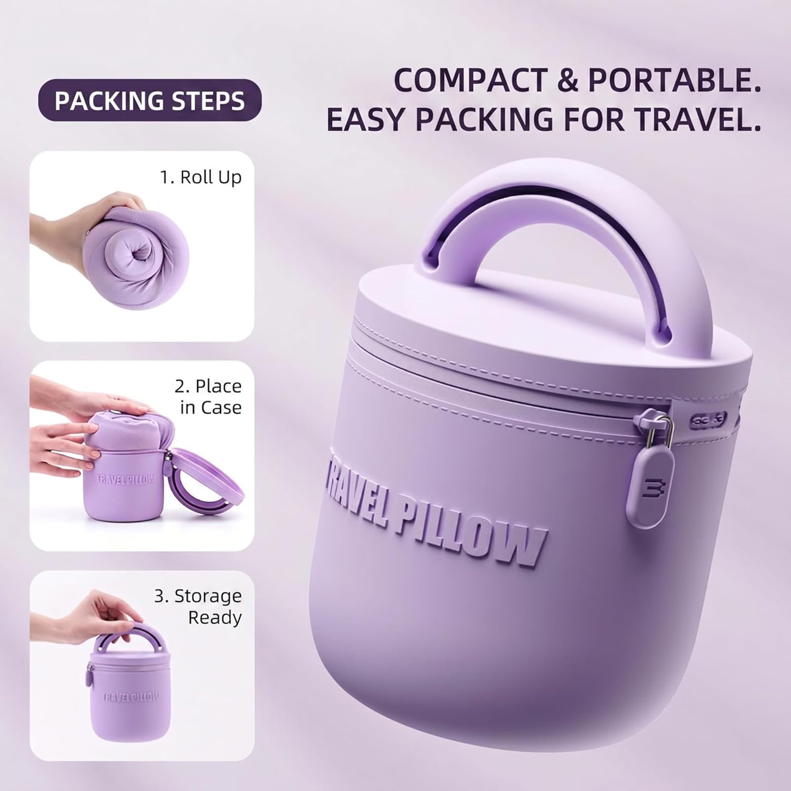 Almohada De Viaje para El Cuello, Portátil Dormir En Avión | Espuma viscoelástica de alta calidad, diseño ergonómico, soporte de 360°, laterales asimétricos, para avión, coche y oficina