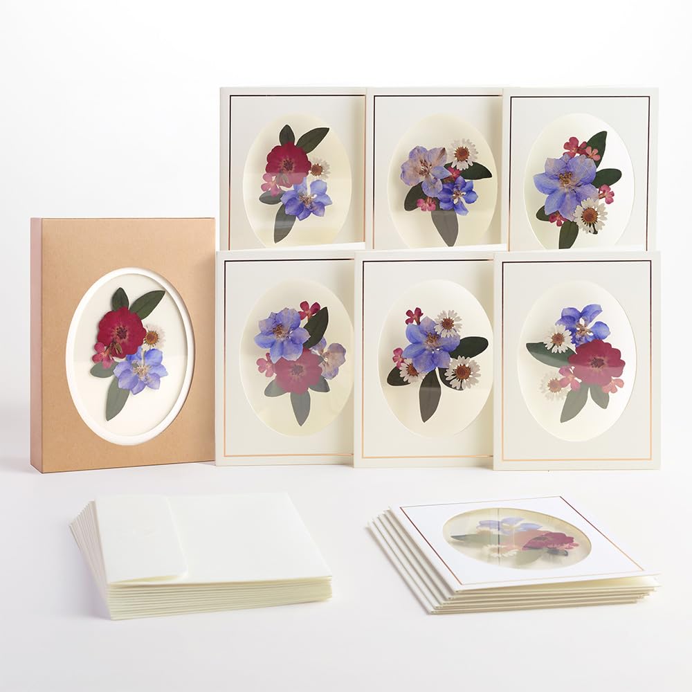 Lovepop Set mit 12 gepressten Blanko-Notizkarten für Sie und Ihn – 3D-Grußkarten für Jungen, Mädchen, Männer, Frauen – lebendige Wildblume – 11,4 x 15 cm Karte – Umschlag im Lieferumfang enthalten