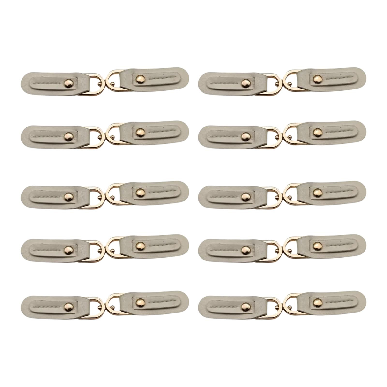 Tsophreniq Of 10 Leather Toggles with Metal Button Sew on Toggles Closures Sewing Accessories for Jackets Coat Outerwear Down Jackets Closures