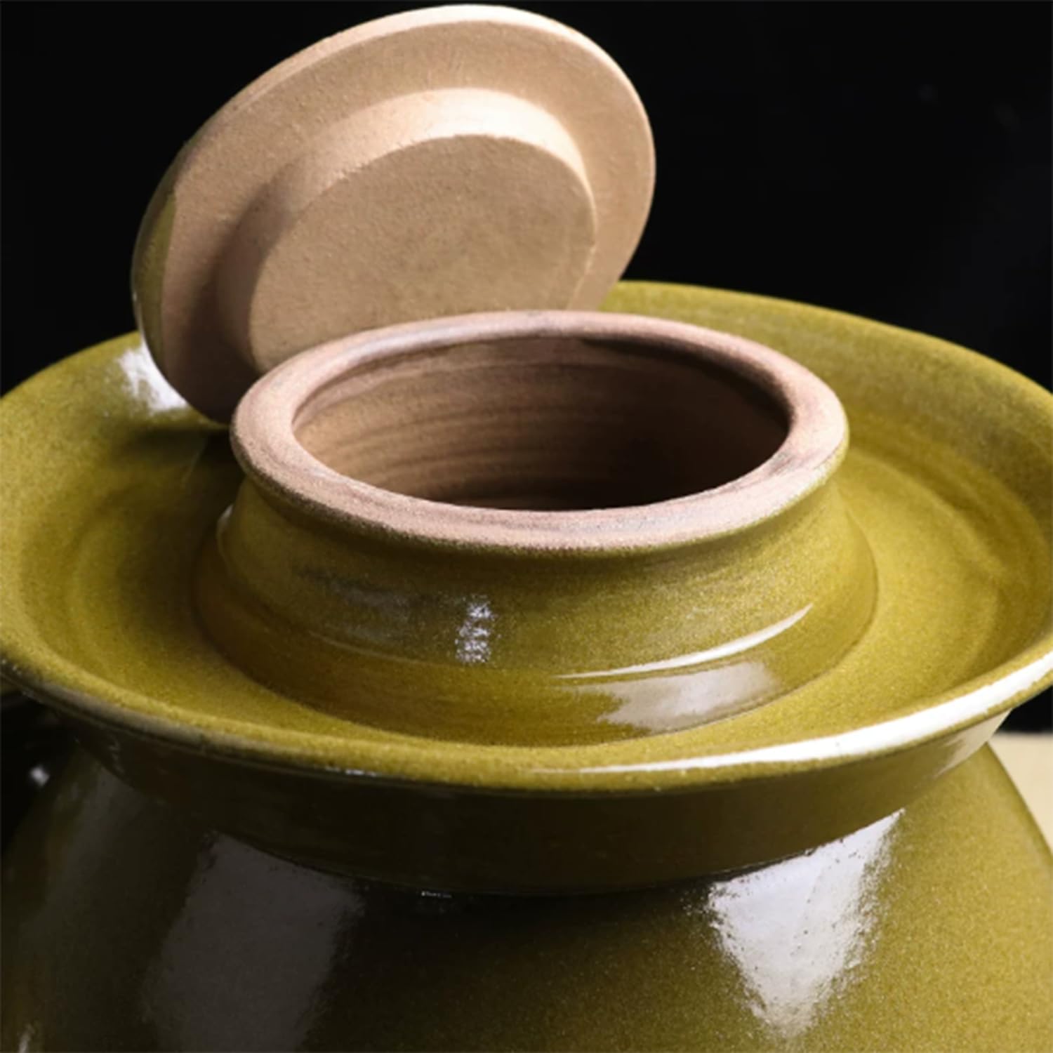 Pot de cornichon en céramique chinoise, boîte de fermentation alimentaire