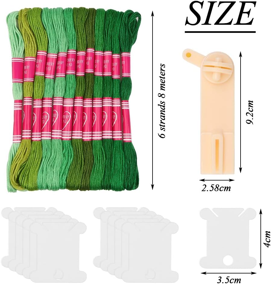 24 Skeins of Cross Stitch Threads Hand Embroidery Cotton Threads Skeins