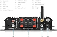 Vista 2 de Nobsound Lepy Hi-Fi Stereo Multimedia 4-Channel 180w (45W x 4) Amplificador de potencia Bluetooth Amplificador de Audio Amplificador USB SD DVD CD