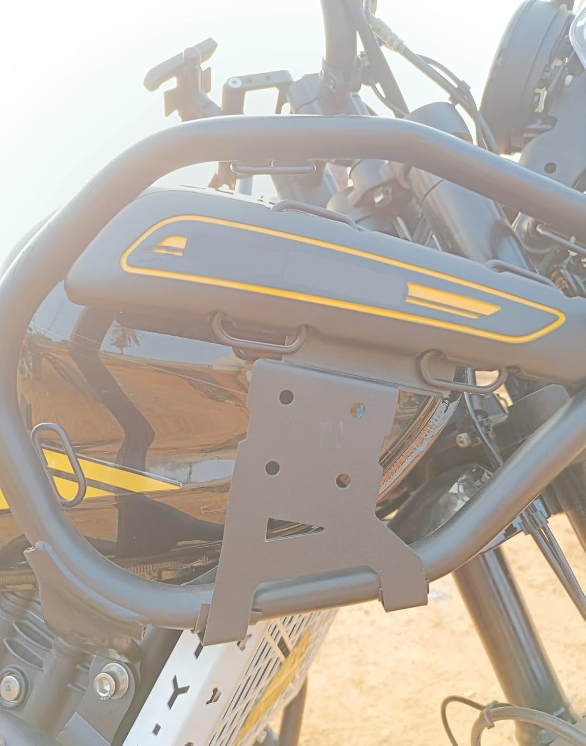 Generic Jerry Can Mount for Royal Enfield Himalayan 450, Black Steel