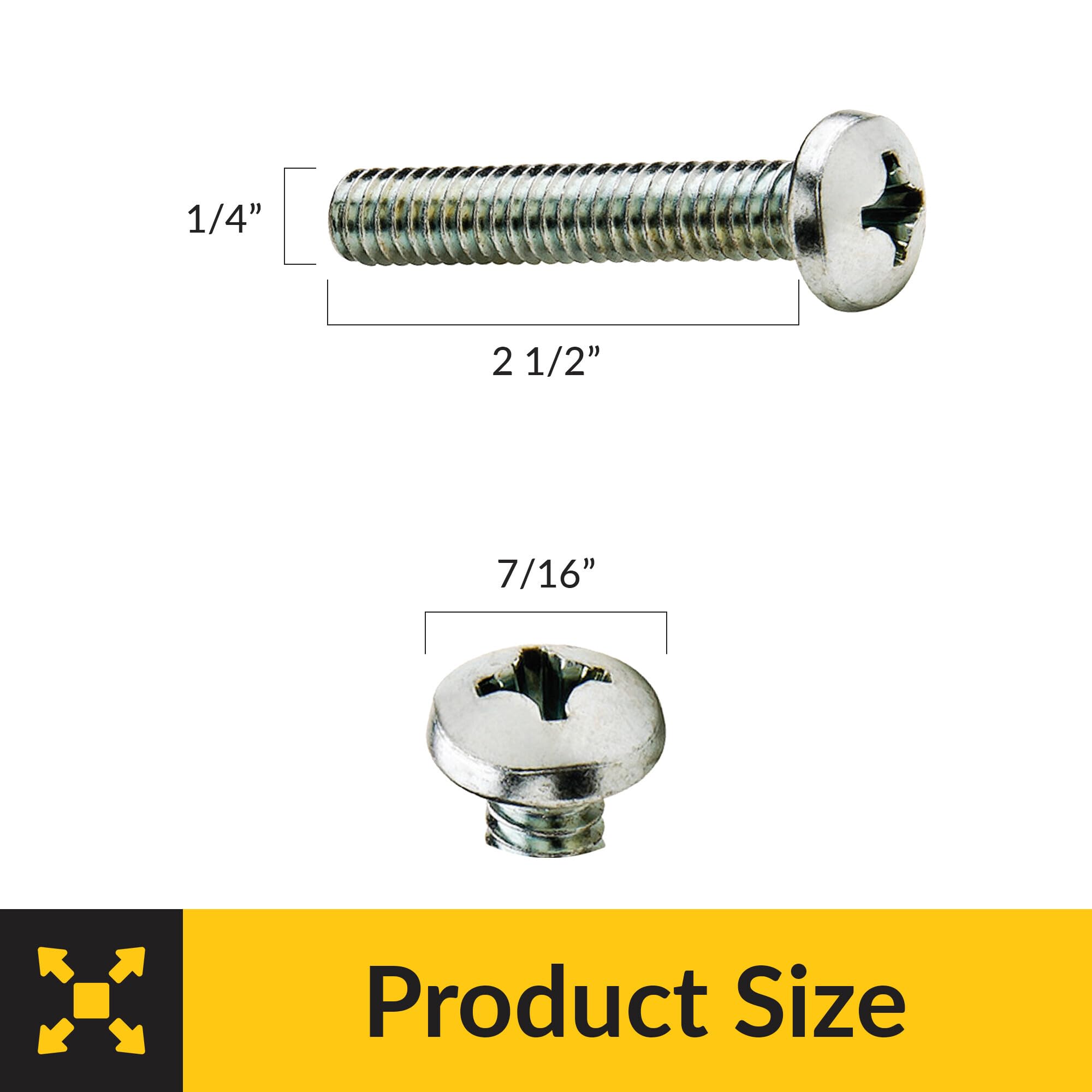 Brixwell SRW408456050 Decorative Hardware Screws,Pan Head Pack of 50