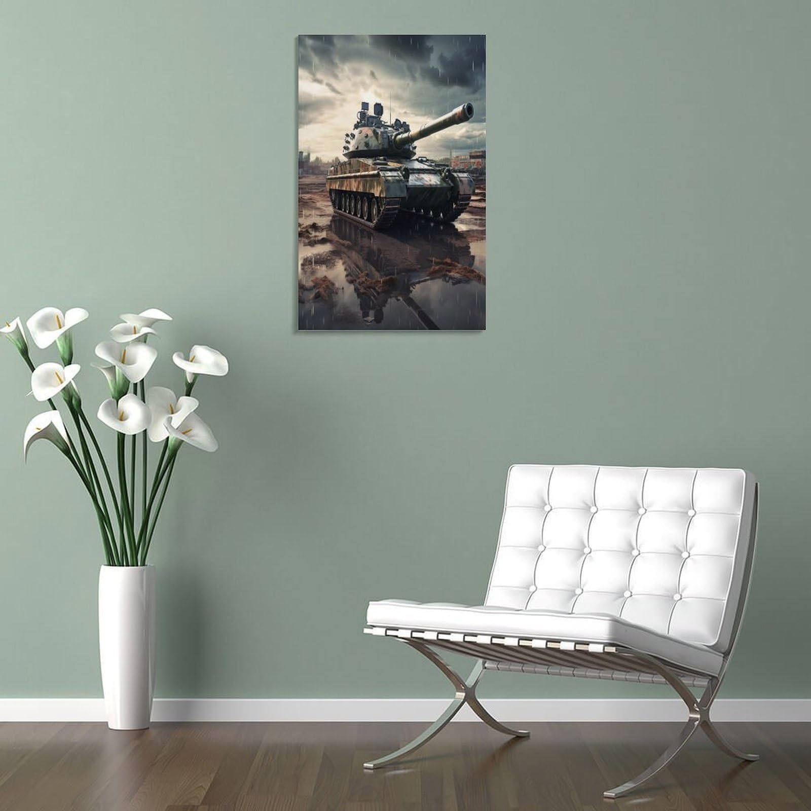 NAHCBIOT Tanque Lienzo Impreso En – Arte De Pared – Cartel de juego Arte Motivacional Moderno Para Decoración Del Hogar – Decoración Para Oficina 24x36inch(60x90cm)