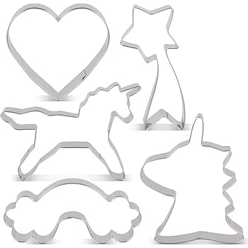 Keniao Unicorn Cookie Cutters Set 6 Pcs Unicorn Head Large