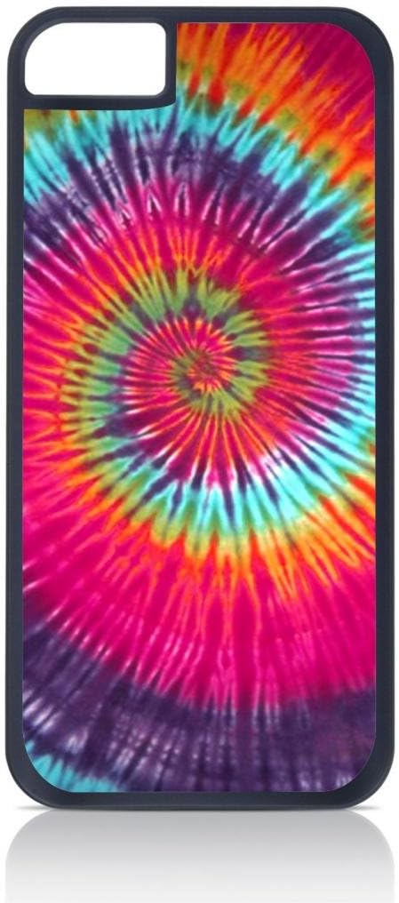Spun Tie Dye - iPhone 5C Rubber Double Layer Protection Black case - Compatible with iPhone 5 5c