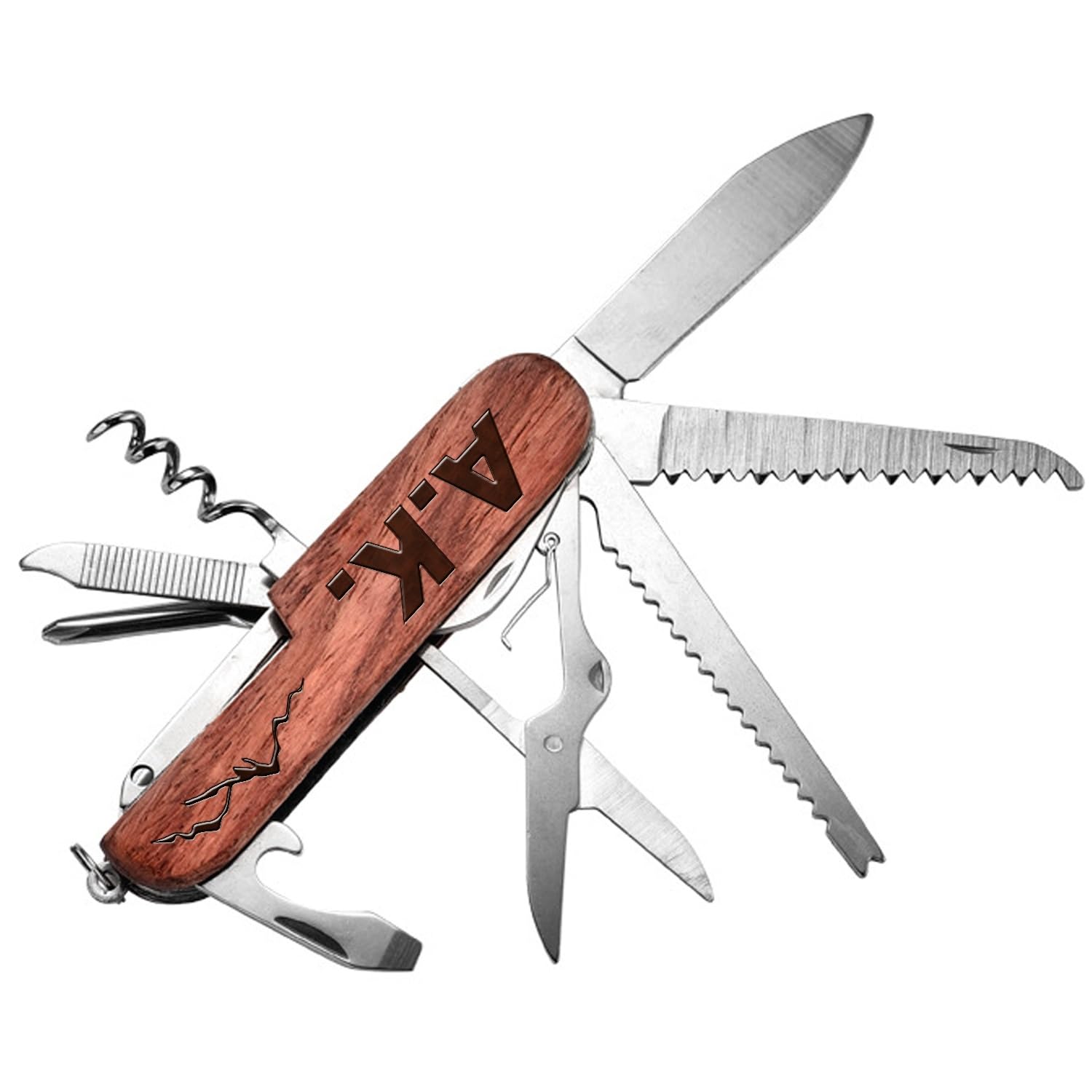 Multiusos 8 En 1 Personalizada Con Grabado, Mini Alicates Plegables Y Navaja De Acero Inoxidable, Herramienta EDC Para Camping, Pesca Y Bricolaje, Regalo Compacto Y Único Para Él(6pcs)