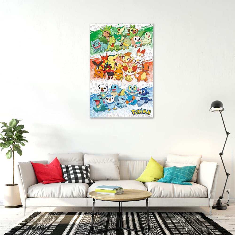 Amazon.com: Pokemon - TV Show/Gaming Poster (First Partners) (Size