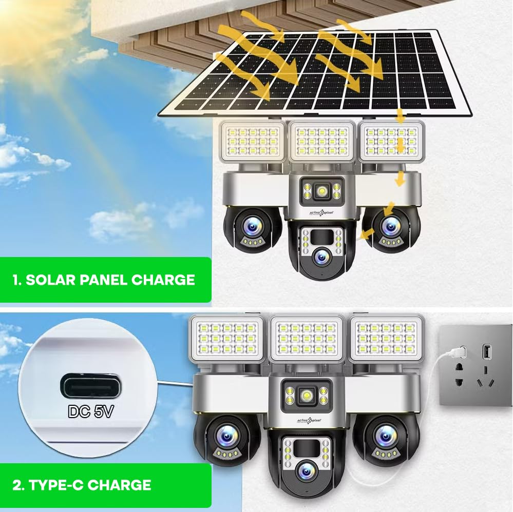 Active Pixel 4G Solar Camera charging methods