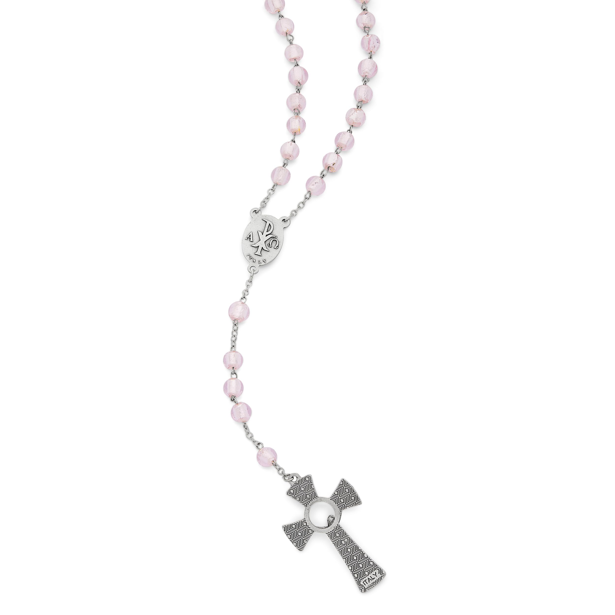 Mondo Cattolico - Rosario católico de vidrio veneciano de la Virgen Milagrosa - Perfecto para regalos católicos