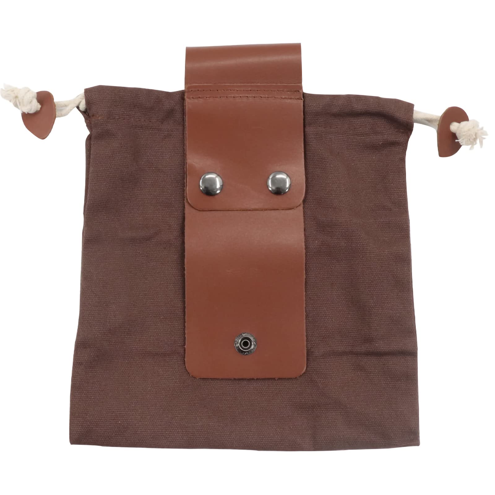 Miayaya Foraging Bag Leather Belt Pouch Canvas Collapsible Bag Outdoor Camping Storage Folding Bag Mushroom Portable Storage Bags Belt Dump Pouches for Travel Camping Hiking Bag (8.46 x 7.87 inch),