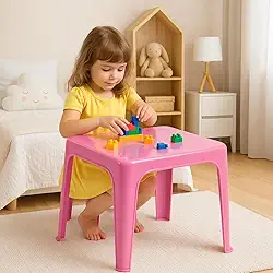 Mesinha Rosa Infantil Injeplastec 1700 Conforto e Estilo para Crianças