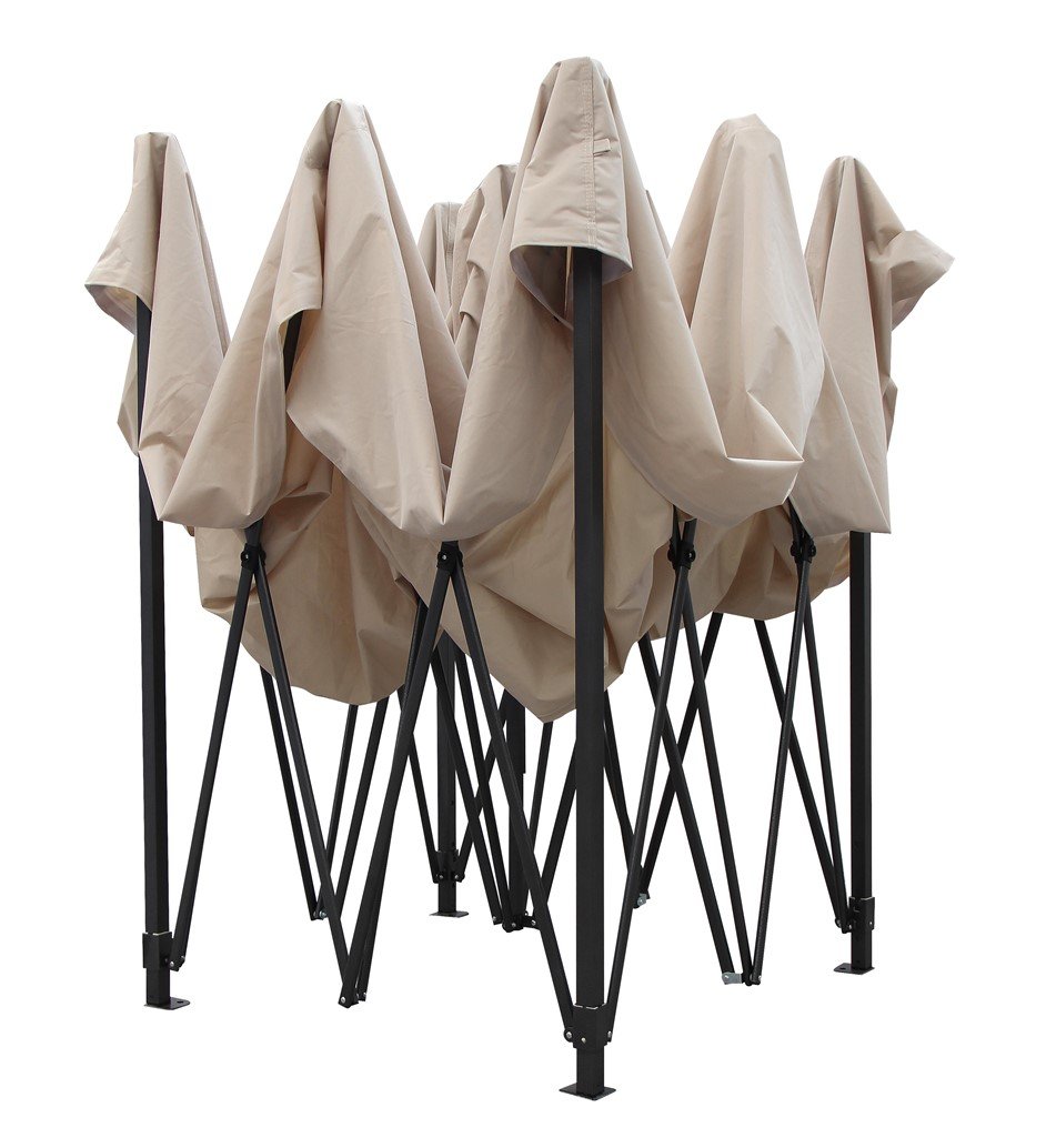 All Seasons Gazebos 3x3 Fully Waterproof Pop up Gazebo With 4 Zip up