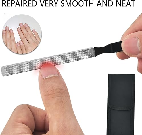 Miniatura 5 de Kit de herramientas de cuchillo de pedicura, 6 piezas profesionales de acero inoxidable encarnado para uñas de los pies con bolsa de almacenamiento,