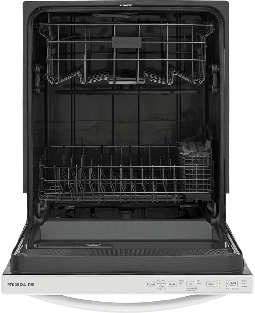 Frigidaire FDPH4316A 24 Inch Wide 14 Place Setting Built-In Top Control Dishwasher 5 Wash Cycles and NSF-Certified Sanitize Option - White