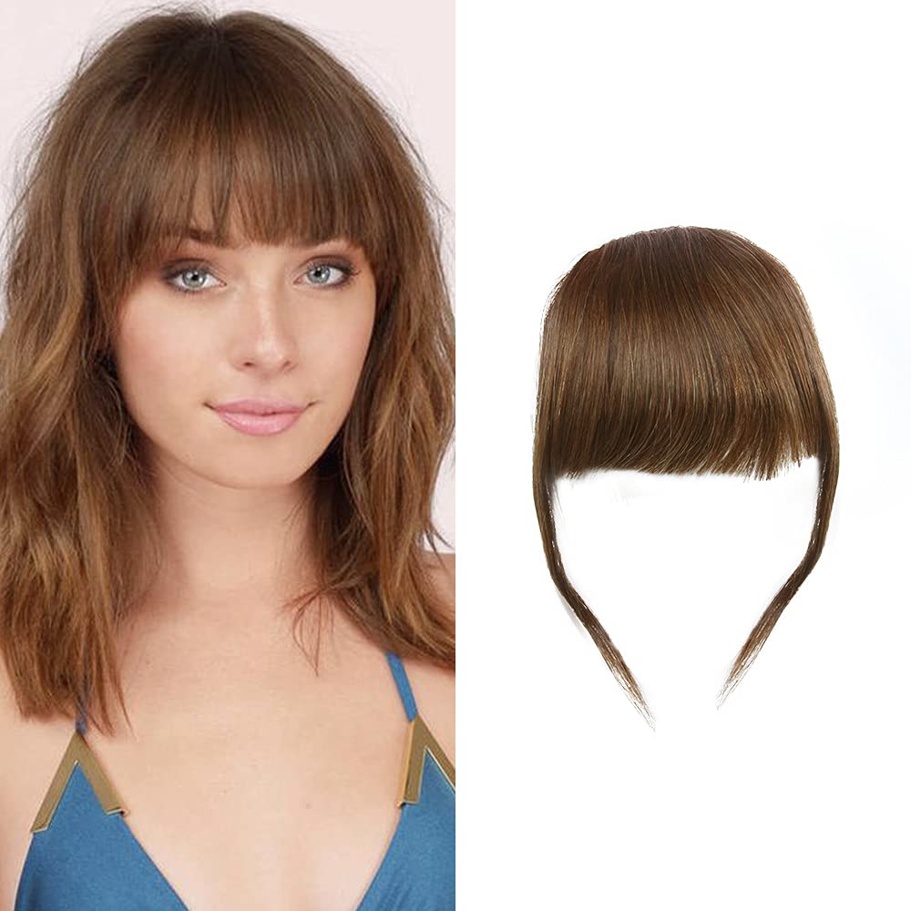 Shinon Thick Hair Bangs Real Human Hair Extension Clip in