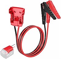 GRZWAYS Jumper Cables for Milwaukee M18 18V Batteries - 8AWG Silicone 2FT Booster Cables, 392°F Heat Resistant Alligator Clips for Cars Trucks SUVs