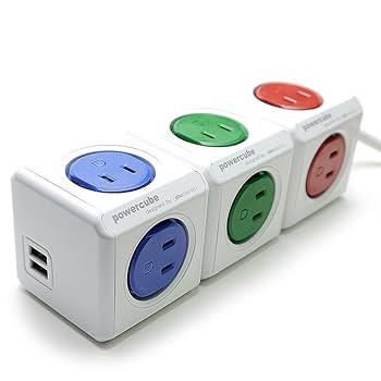 (未使用･未開封品)　POWER CUBE キューブ型電源 4個口 USBポート2個口 青 4290/JPOUPC kmdlckf Amazon.co.jp: POWER CUBE キューブ型電源 4個口 USBポート2個口