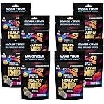 Teaza Herbal Energy Pouches Chewing Tobacco Alternative Nicotine Free Dip, Alternative Snuff & Healthy Dip, Tropical Flavor (8 Pack) Mouthwatering Tropical Fruits Pineapple Mango Citrus