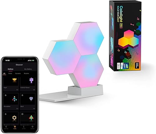 Cololight - Luces hexagonales que se sincronizan con música luces LED inteligentes con control por aplicación 16 millones de colores paneles de luz