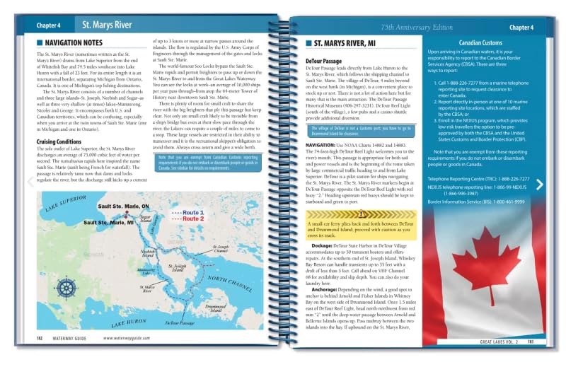Waterway Guide Great Lakes Volume 2: Essential Cruising Guide for Boating on the Great Lakes      Spiral-bound – January 8, 2024