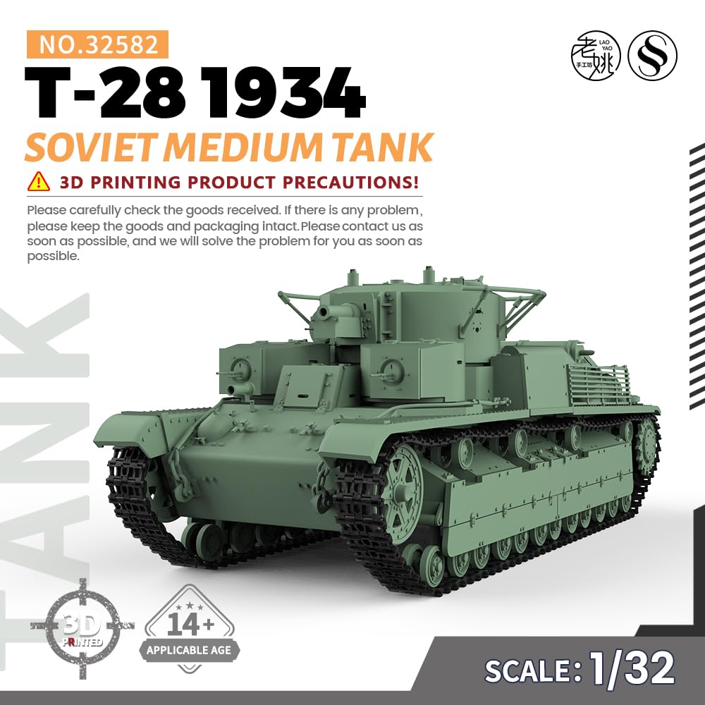 MRY-SFW SS32582 1/32 model wojskowy zestaw radziecki T-28 1934 czołg średni