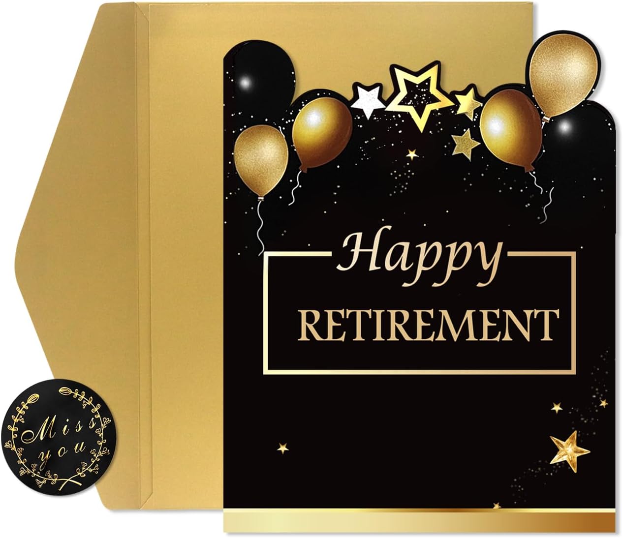 4 Pcs Big Retirement Card with Envelope 17 x 12 Inch Large