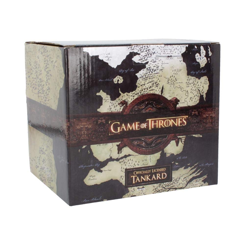Nemesis Now House Stark kubek Gra o Tron, 20 cm, czarny