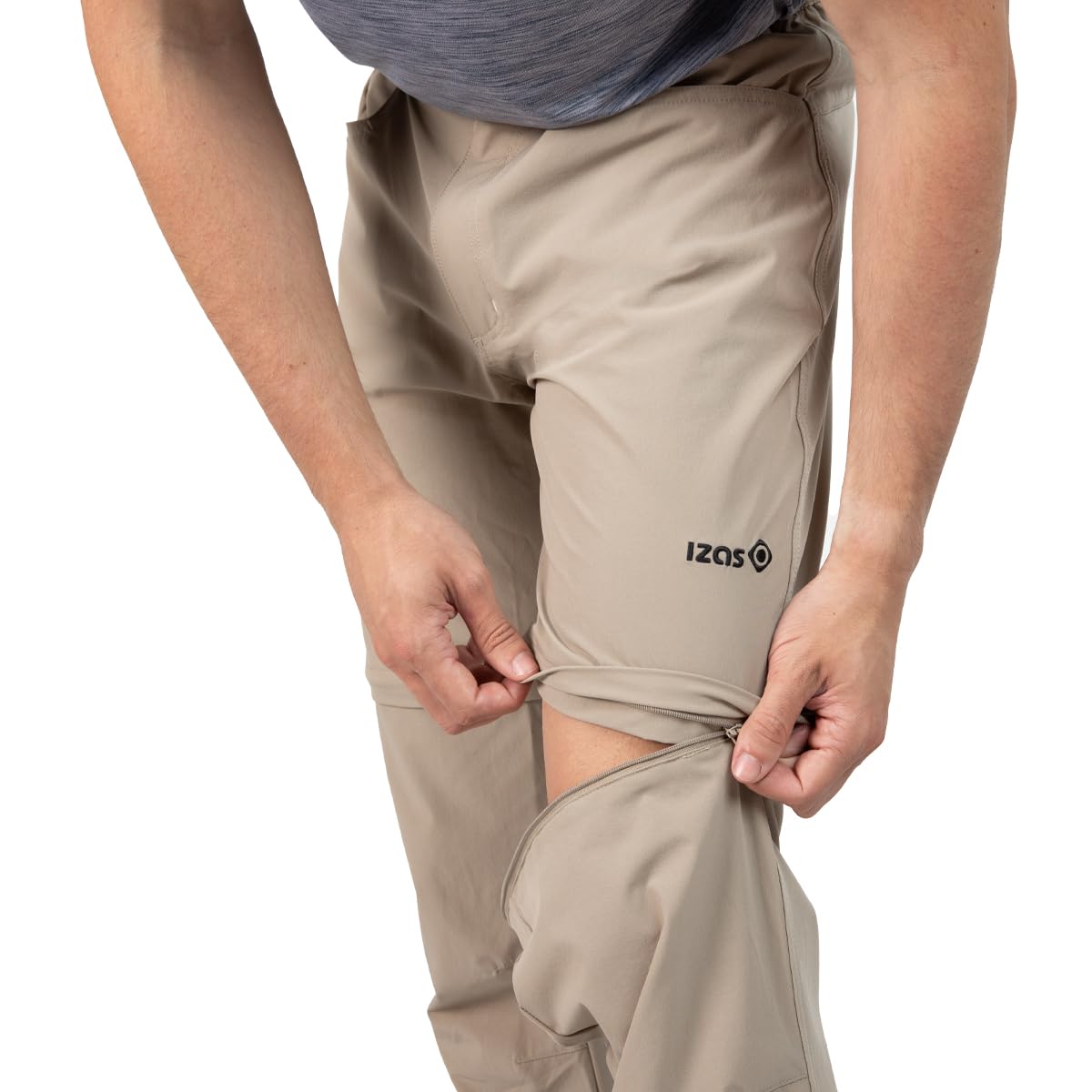 Izas Grani II Pantalón Desmontable Mount-Stretch para Hombre. Elástico, Duradero y Repelente al Agua. Transpirable y de Secado Rápido. con Bolsillos y Ajuste Cómodo. Ideal para Montaña y Senderismo