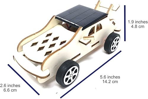 Miniatura 2 de Teni & Tayo - Construye un coche con energía solar | Kit STEM para niños | Construye y pinta un coche de madera | Edades 4-8, 8-12 | Rompecabezas