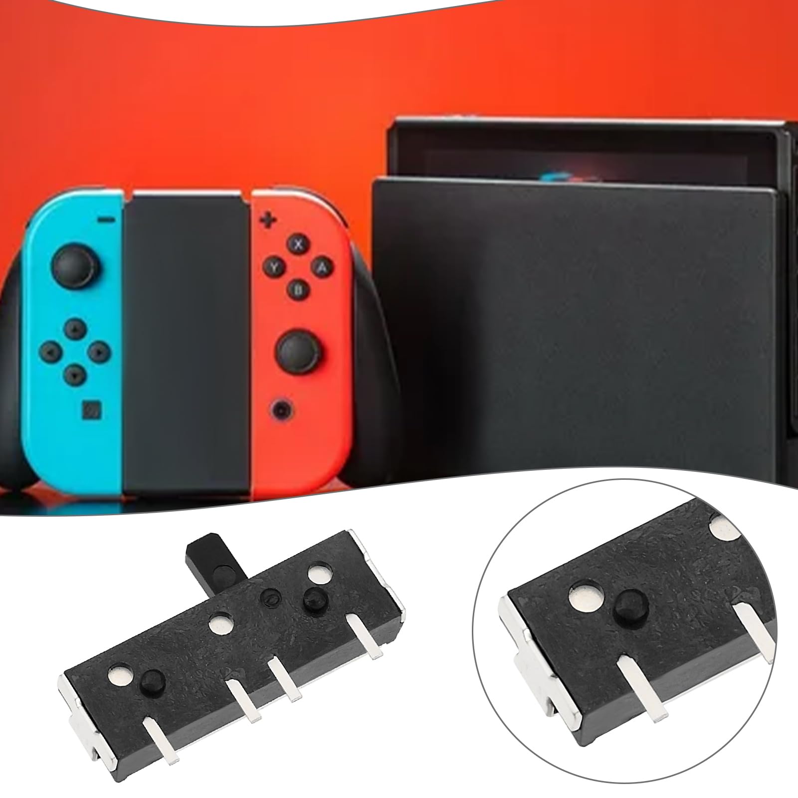 Create idea 5PCS Console di gioco Interruttore di alimentazione principale compatibile con Nintendo DS Lite NDSL NDS Lite 11x3.4mm Sistema di gioco Interruttore di alimentazione Console Pulsante di