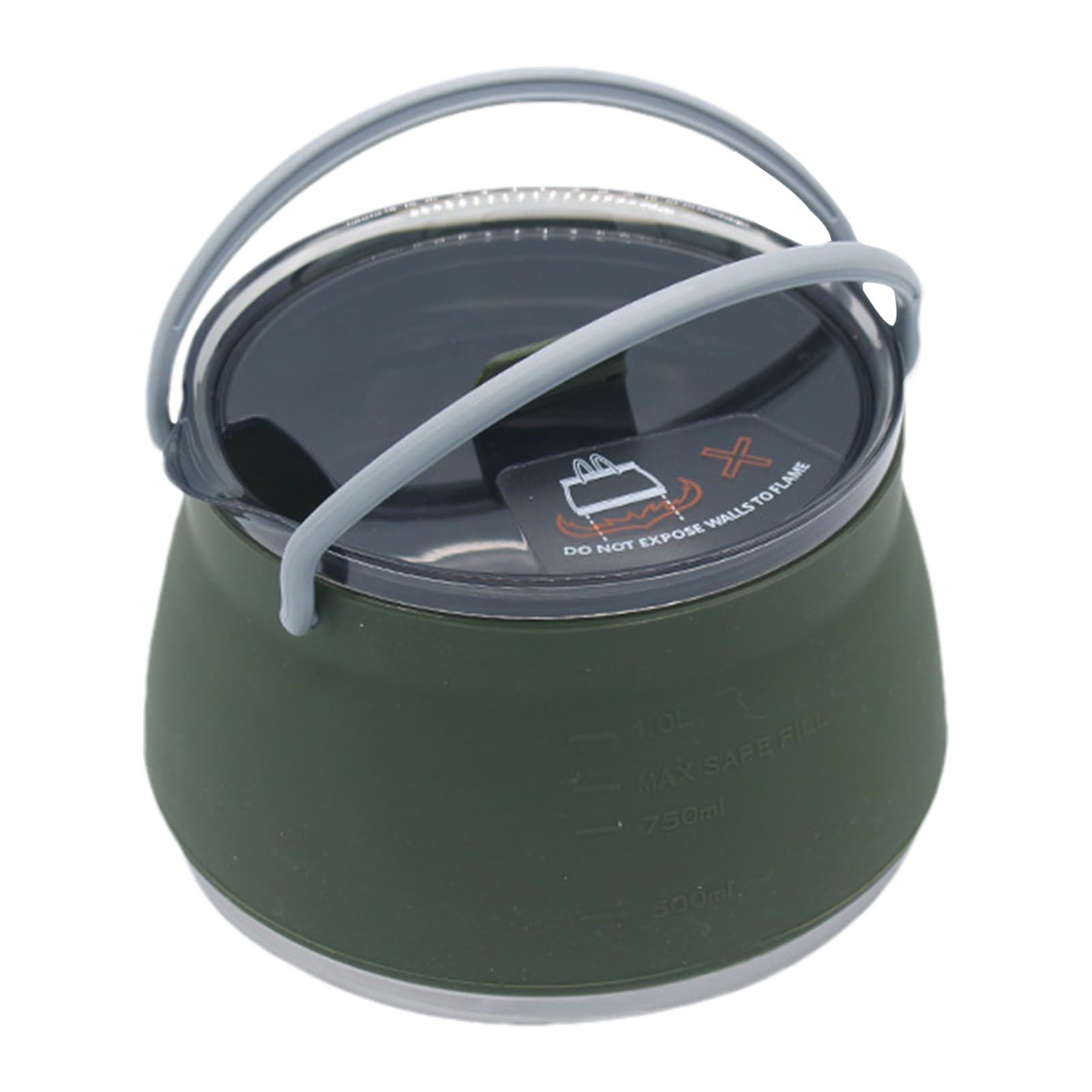 Bouilloire de camping pliable 315g et pot à café portable en inox