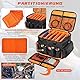 OUUTMEE DJ Tasche, DJ Cable File Bag, verstellbaren Trennwänden und Zwei separaten Taschen, für professionelle DJ-Ausrüstung kabeltasche, Musikinstrumente und Zubehör 40x28x30CM