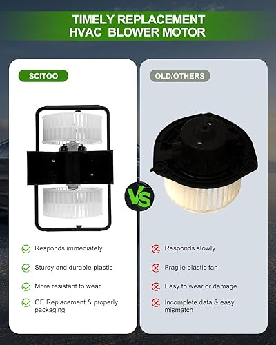 Vista 1448 de SCITOO 700188 Reemplazo del motor del ventilador HVAC con jaula de ventilador para Toyota Tacoma 2005-2015, reemplazo OE - 87103-04043, 87103-04044