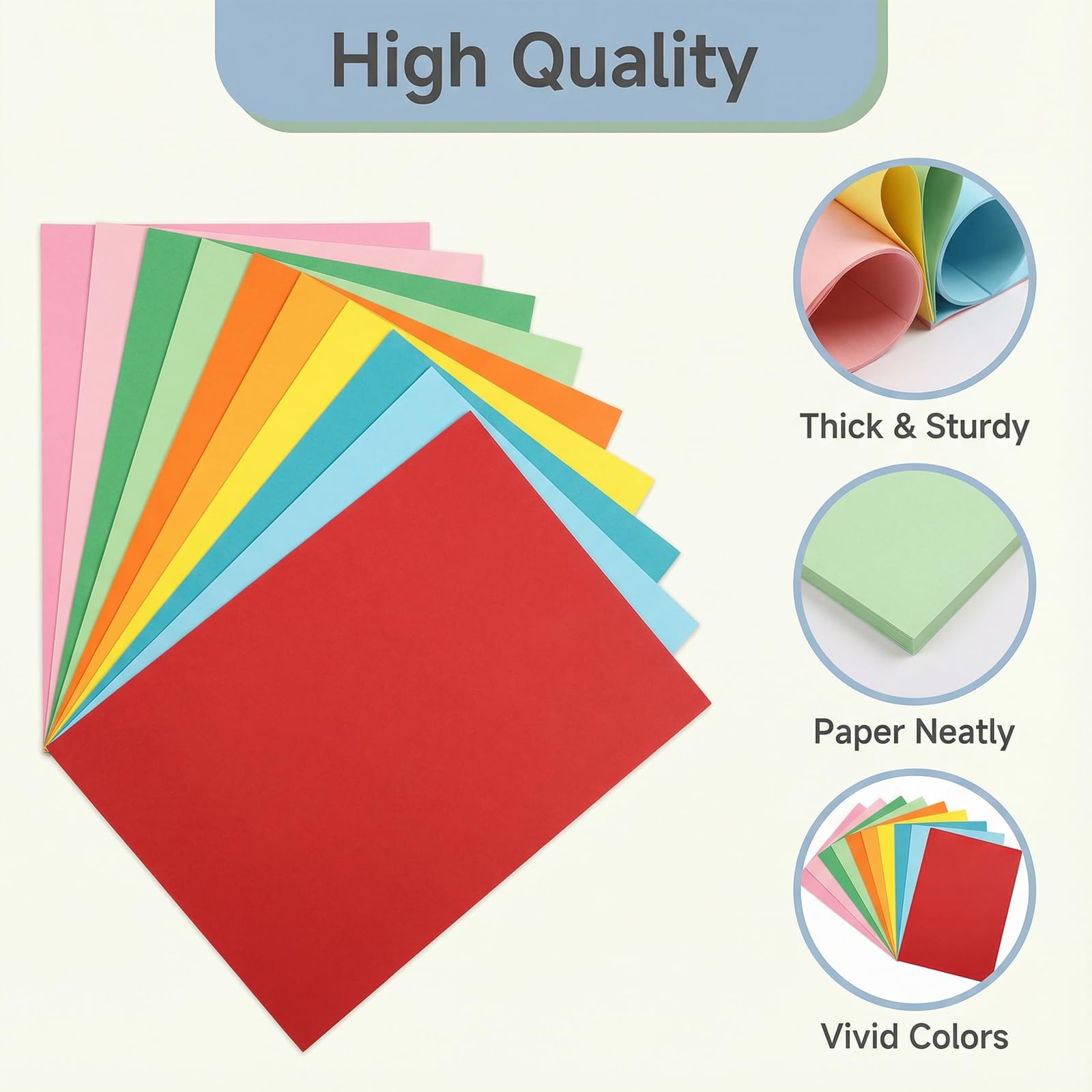 Papier kolorowy A4 230 g/m² 10 kolorów do scrapbookingu i rękodzieła