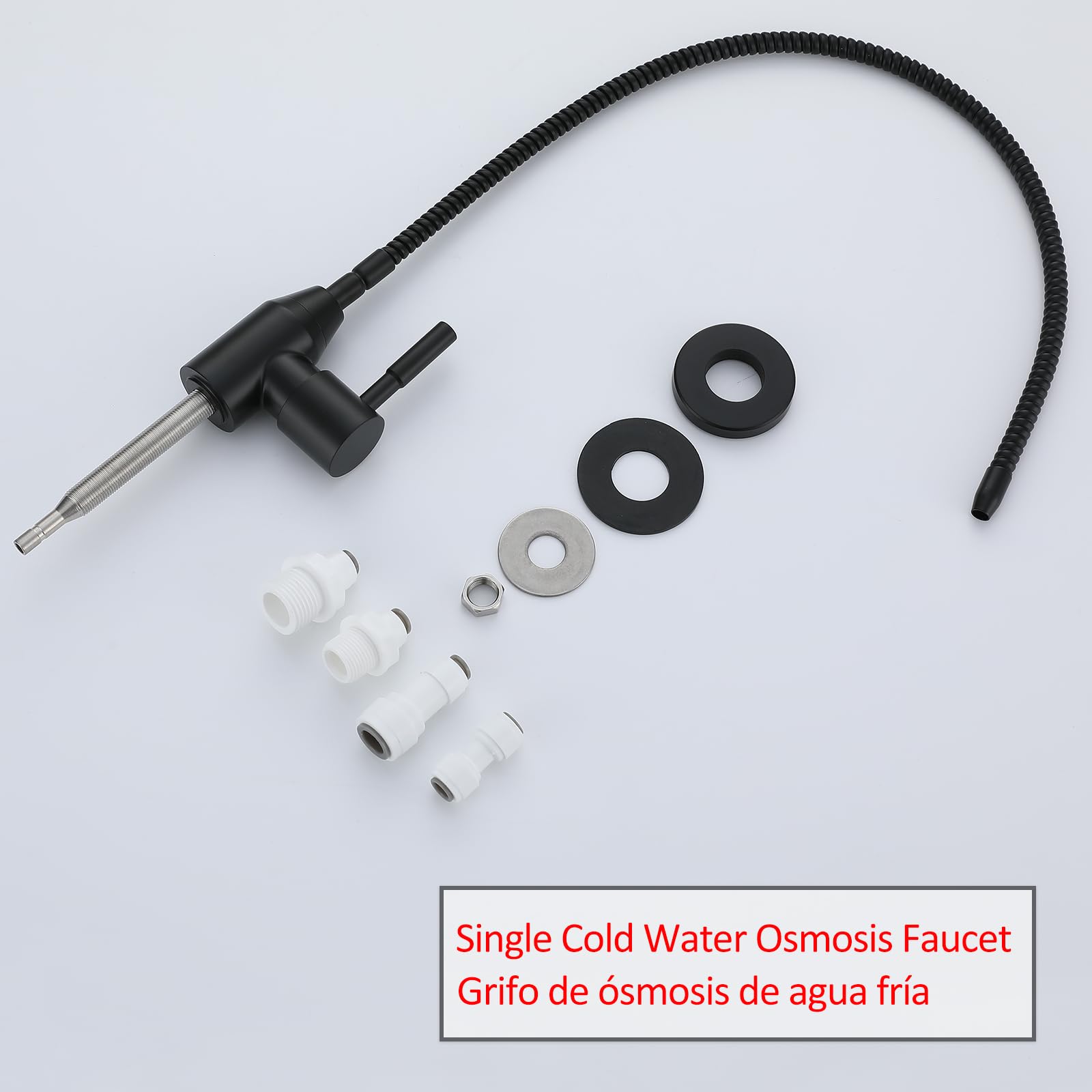 Grifo Osmosis Negro Solo Para Agua Fría Individual Grifo Osmosis Para 1 Vía