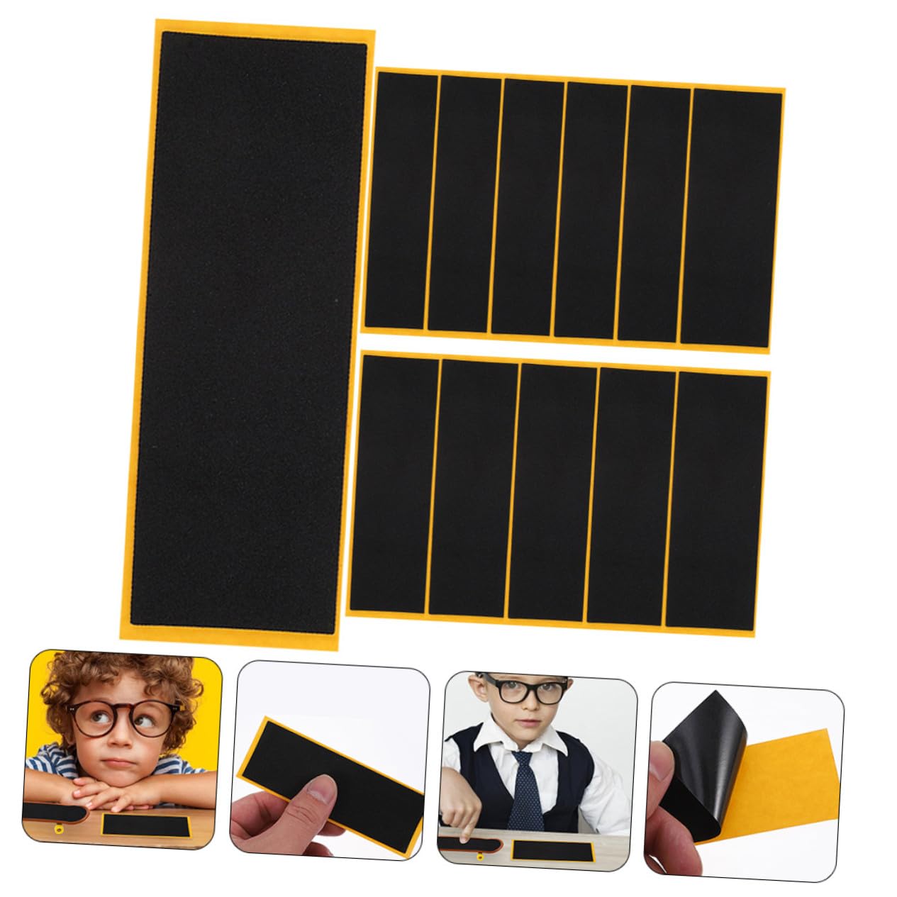 12 Piezas Unidades Cinta Antideslizante Espuma para Fingerboard Accesorios Skate Dedos Negra Resistente y Fácil de Pegar para Patinetas de Dedos