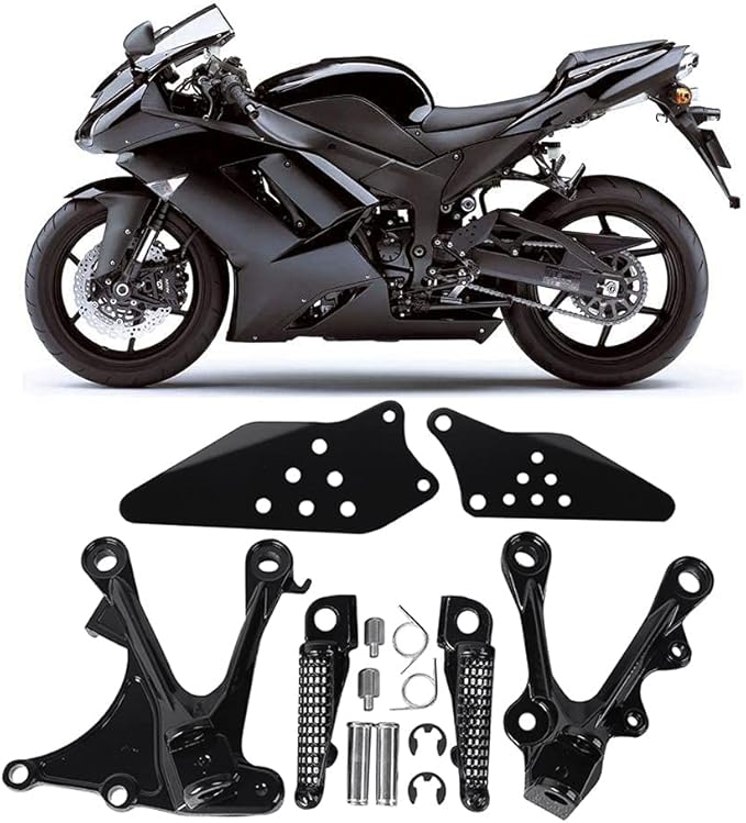 Front Rider Foot Pegs Bracket For Kawasaki ZX6R ZX6R 2005