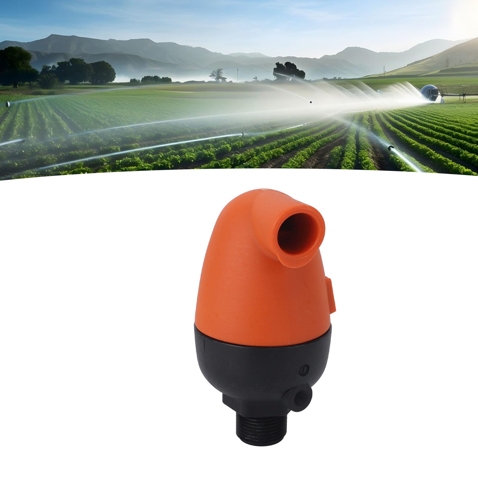 Válvula de Alivio de Aire para Riego Agrícola de Plástico Automática, Ventilación de Riego por Goteo para Jardinería y Horticultura, Hecha de Plástico (1 pulgada grande)