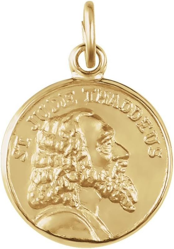 14K Yellow Gold 12mm St. Jude Thaddeus Medal