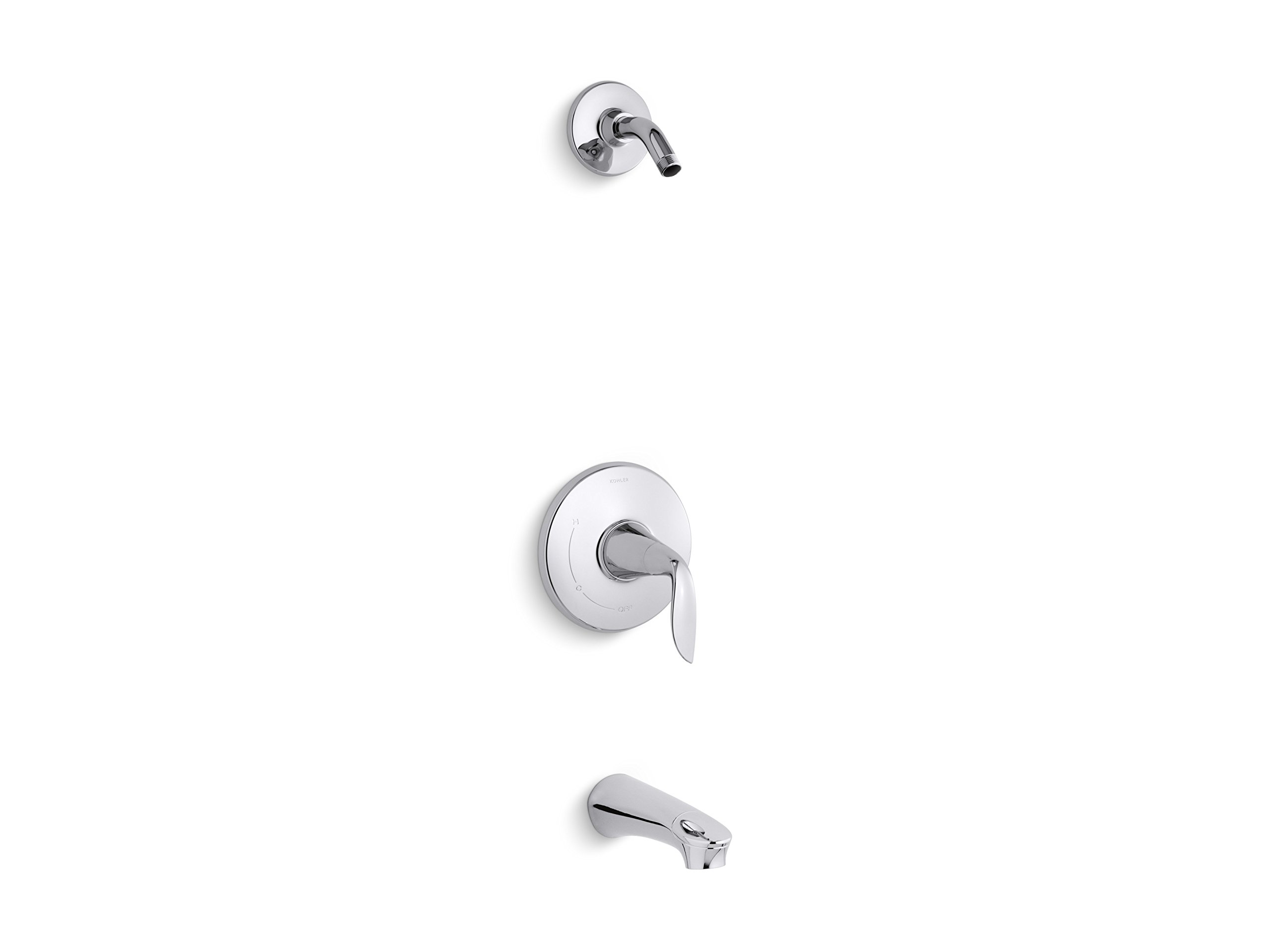 Refinia Rite-Temp KOHLER mitigeur bain-douche avec bec et levier sans pommeau