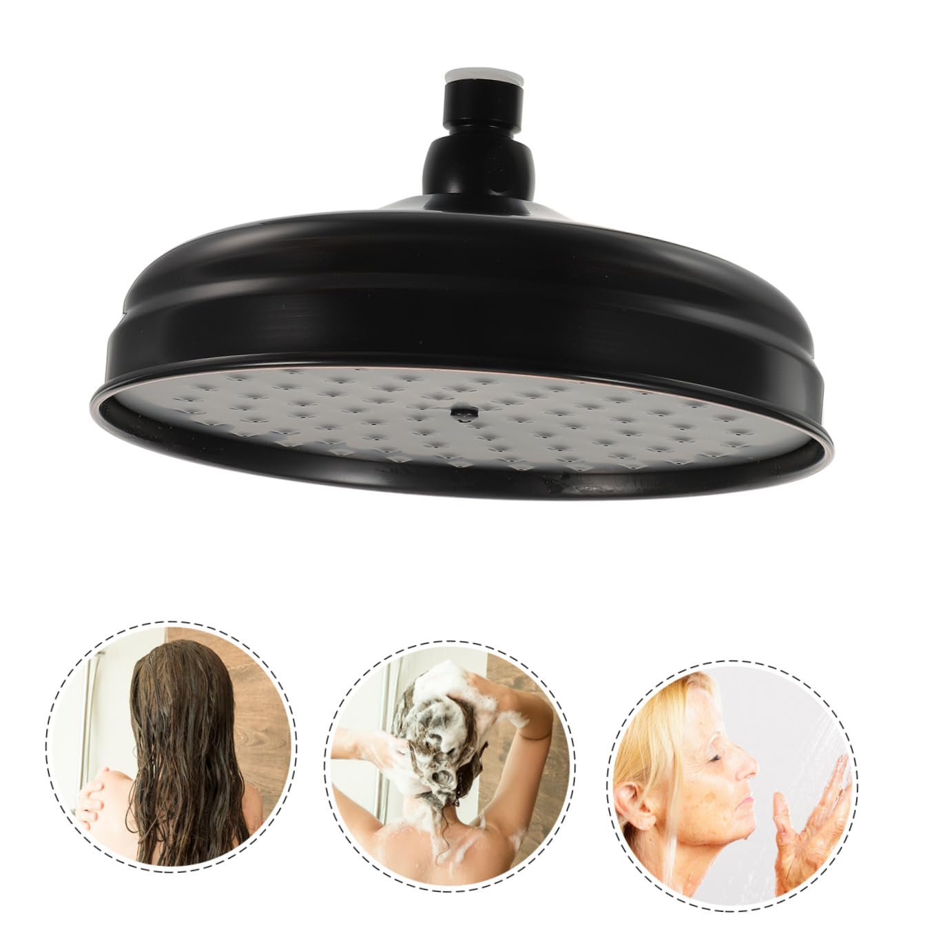 SHINEOFI Rociador de Ducha de Lluvia de Cobre para Baño y Sistema Antiobstrucción Retro Salida Tipo Cascada Diseño Delicado y Peso Ligero