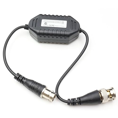 Miniatura 2 de Aislador de bucle de tierra para cámara de seguridad, BNC macho a hembra coaxial Video Ground Loop Isolator CCTV Balun 1 Pack