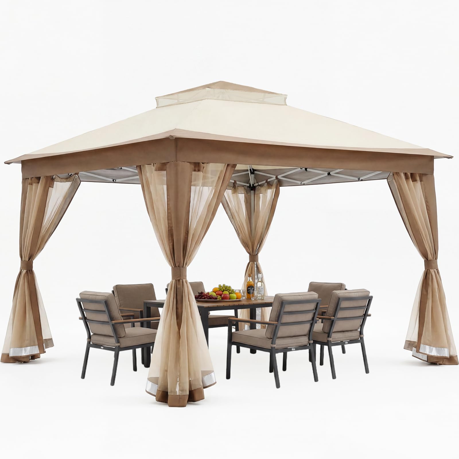apontus offset tan patio umbrella instant gazebo with mesh netting 11x11 Pop Up Gazebo, Waterproof Outdoor Canopy Tent Removable Netting, UV Protection Portable Sun Shelter with Wheeled Cover Bag for Backyard, Khaki : Patio, Lawn & Vintage Pflueger Palomine in and a unique patented Length - Power (Reel Retrieve):27