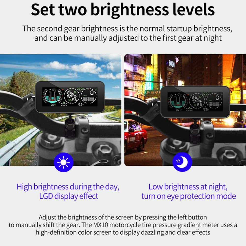 1 Set F3 Moto 3 in 1 Monitor Pressione Pneumatici Tachimetro GPS Tachimetro velocità Veicolo Contagiri Slope Meter TPMS LCD HUD Digitale ABS+PC