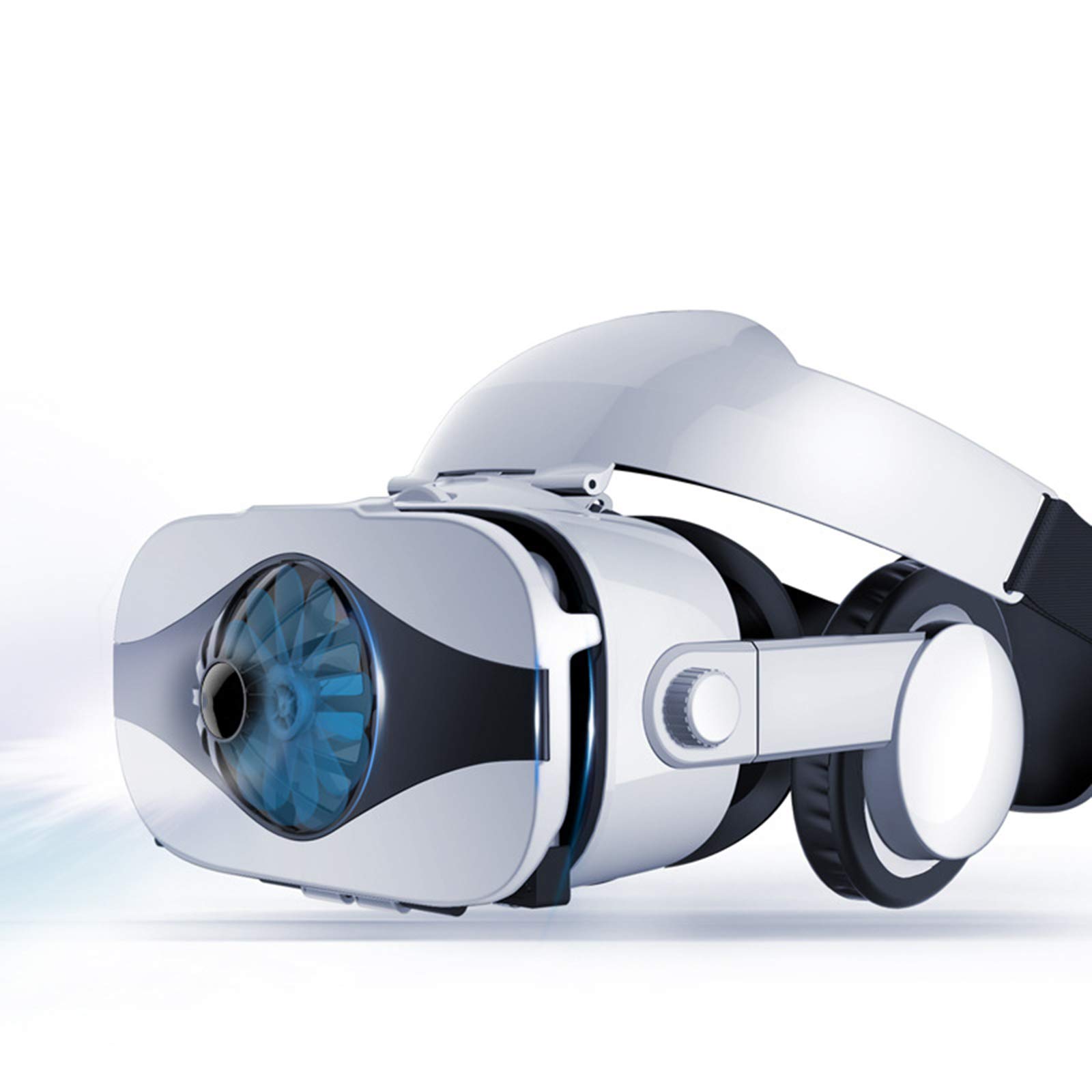 3D VR Gafas de Realidad Virtual VR Glasses, Auriculares Incorporados, Excelente disipación de Calor, 112 Grados FOV Botón, para Los Móviles de Pantalla 4.0-6.33 Pulgadas