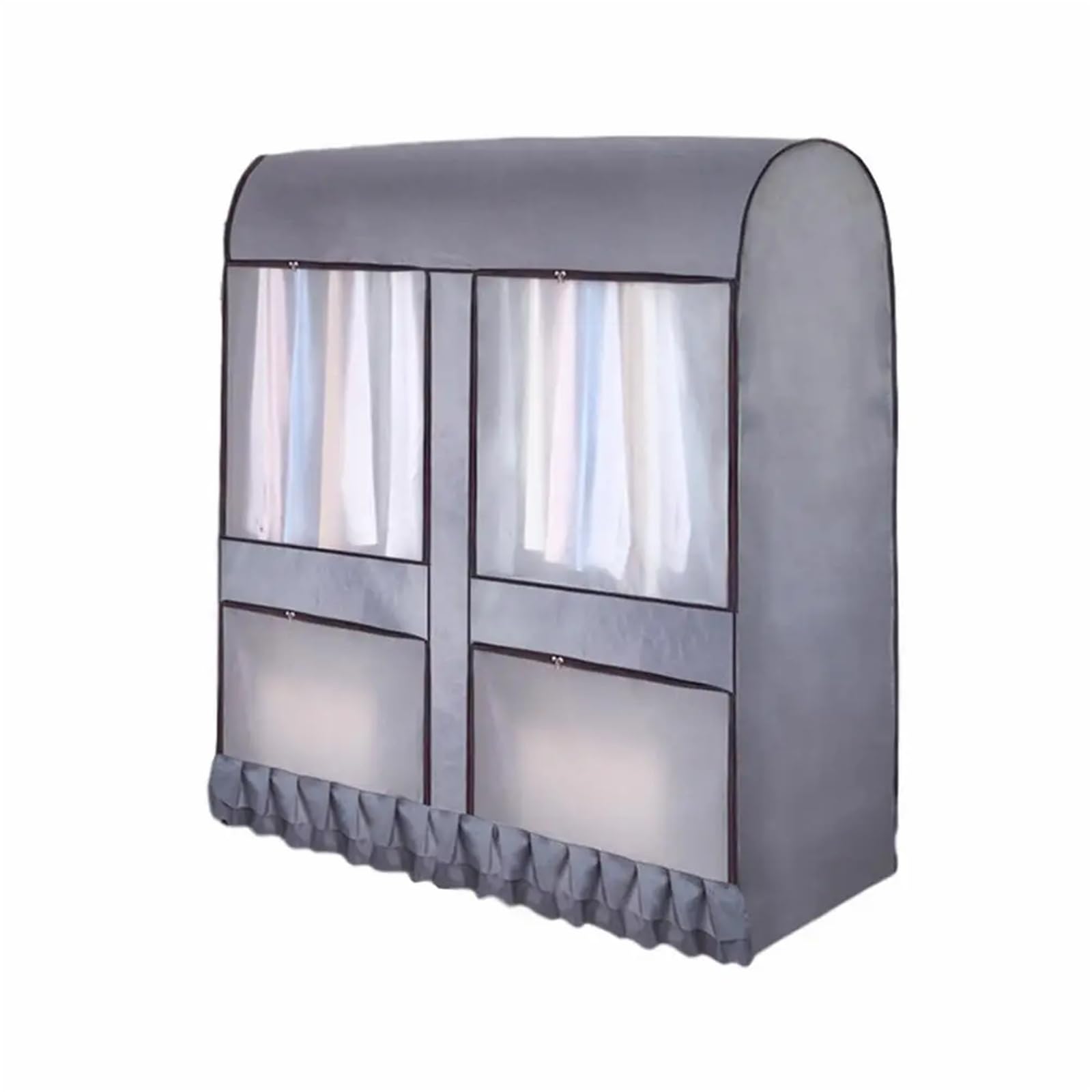 Clothes Rack Cover Drying Rack Dust Cover Fully Enclosed Garment Protector Breathable Dustproof(F 160x150x50cm)